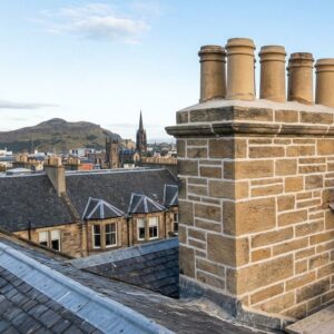 Lime mortar pointing Chimney Stack Maintenance Edinburgh