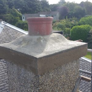 New Formed Concrete Chimney coping Edinburgh