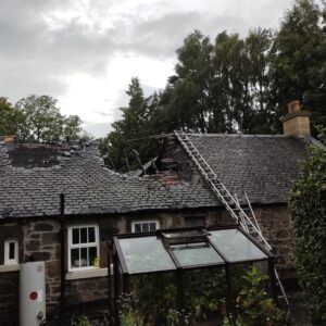 Fire Damage Roof South Queensferry
